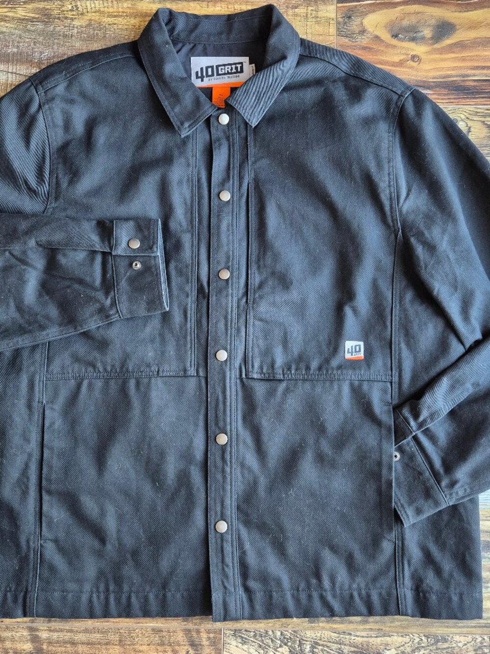 NWoT 40 Grit by Duluth Trading Co. Lined Standard-Fit Shirt-Jacket Black